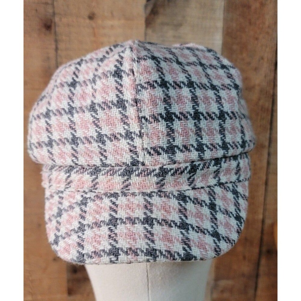 Pink and Gray Page Boy Hat